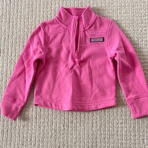 Vineyard Vines Kids Pink Quarter-Zip Sweatshirt